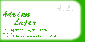 adrian lajer business card